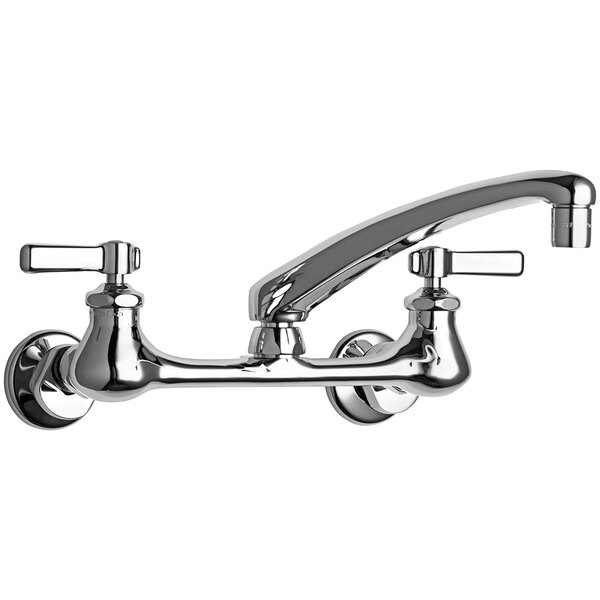 Chicago Faucets 540-LDL8E35ABCP 1.5 GPM Wall-Mounted Faucet with Adjustable Centers and 8